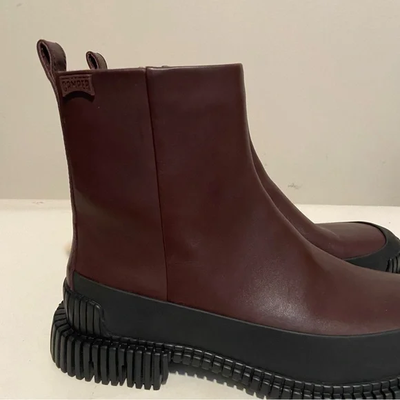 Camper Boots Womens Size 37 Pix Chelsea Brown/Red Zip Lightweight Shoes - Picture 3 of 12